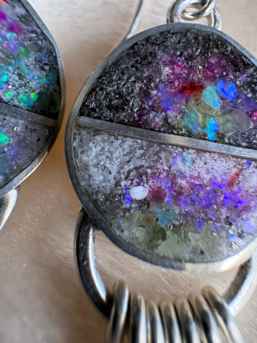 Cosmic Opal Fringe Earrings